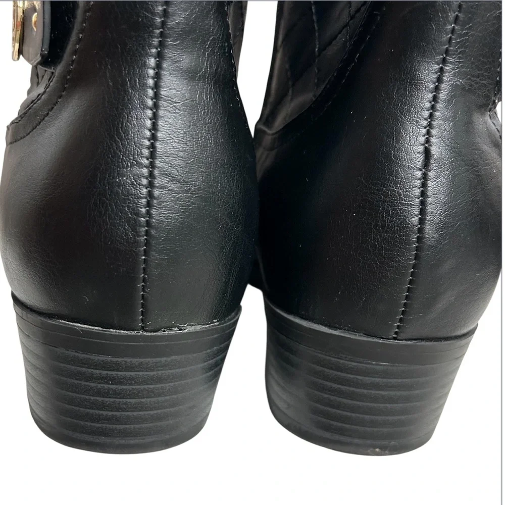LIZ CLAIBORNE Women’s Torino Riding‎ Boot Memory Foam Wide Calf Zipper Black 11W